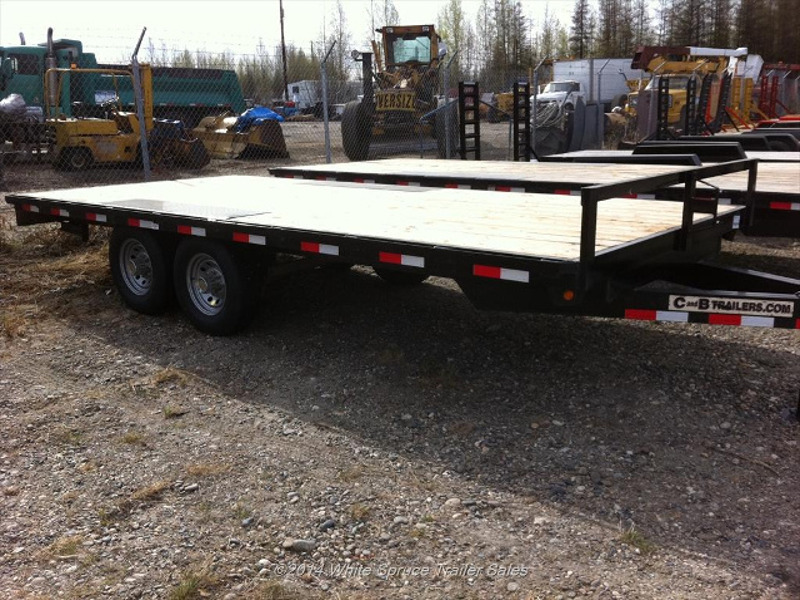 Rental Trailer-Equipment Flatdeck (20') in White Spruce Trailer Sales